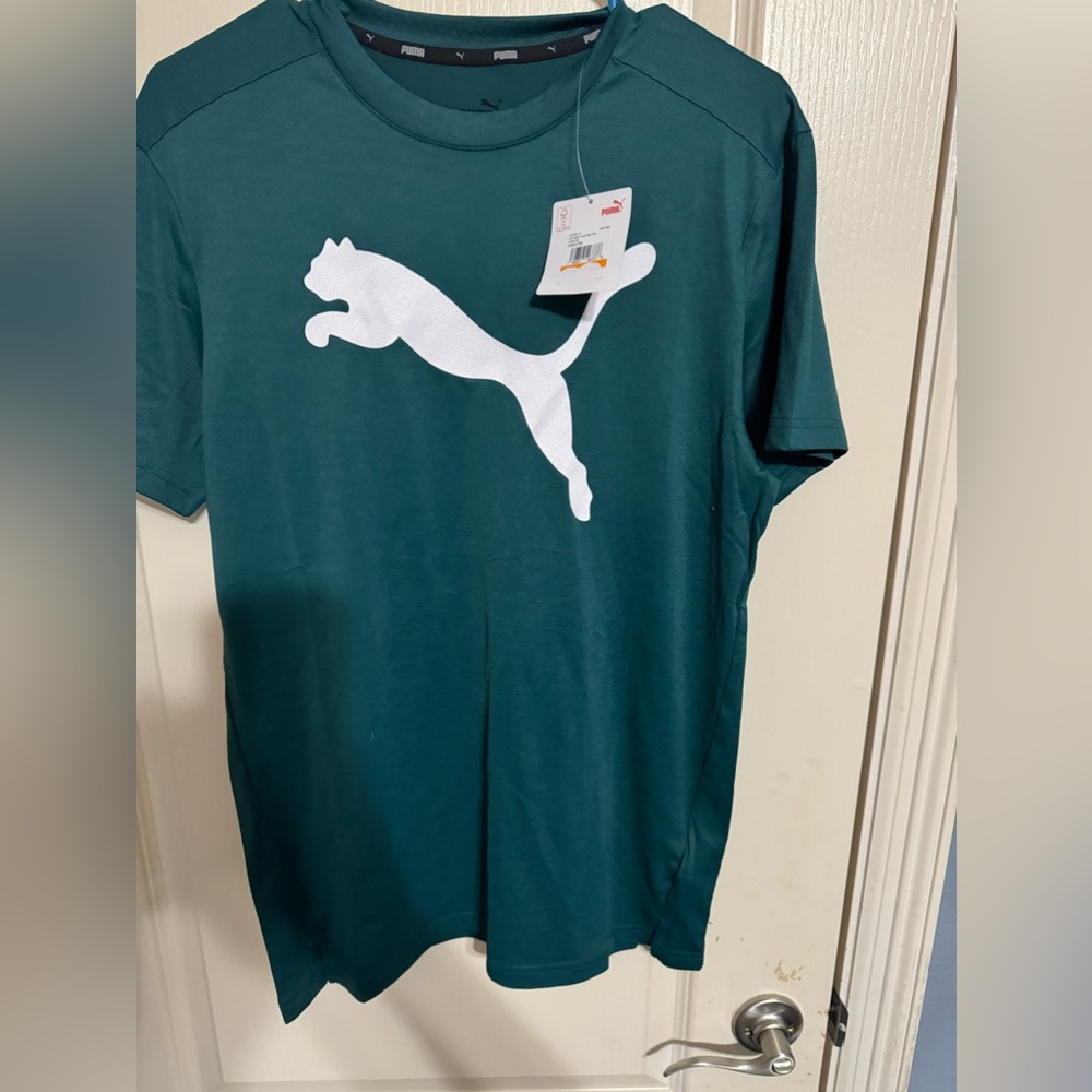 Mens puma shirt duck green